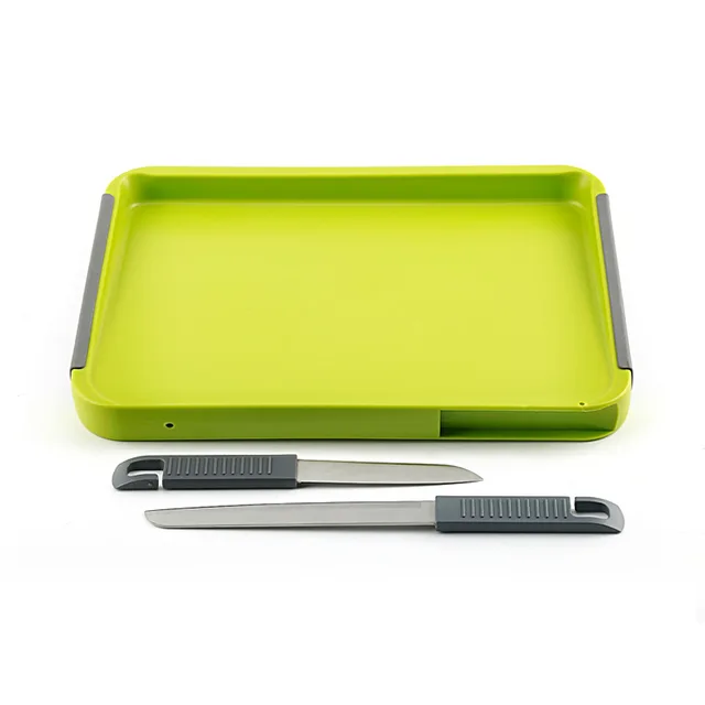 TWO-side cutting board two piece fruit knives