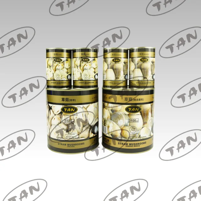 Canned straw mushroom