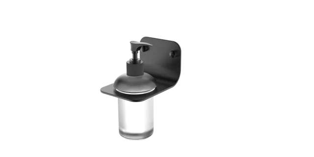 Aluminum matt black soap dispenser