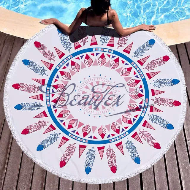 100% Polyester Printed Microfiber Beach Towel