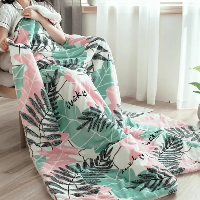 Double layer sherpa throw