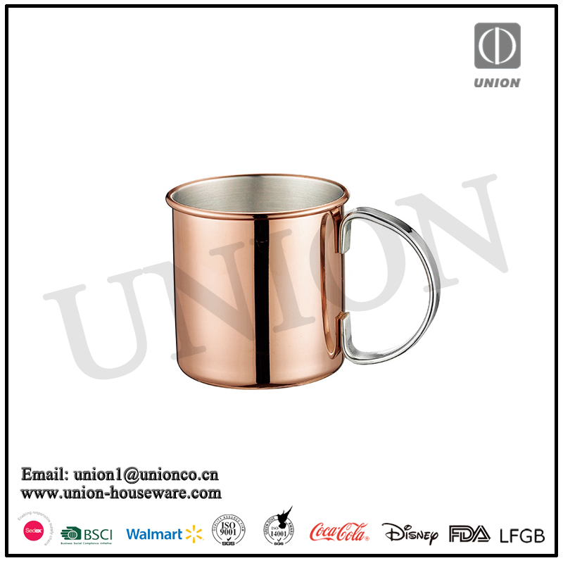 Factory direct sale 450ml Stainless steel moscow mule mug hammered moscow mule mug cocktail mug Pint Glass