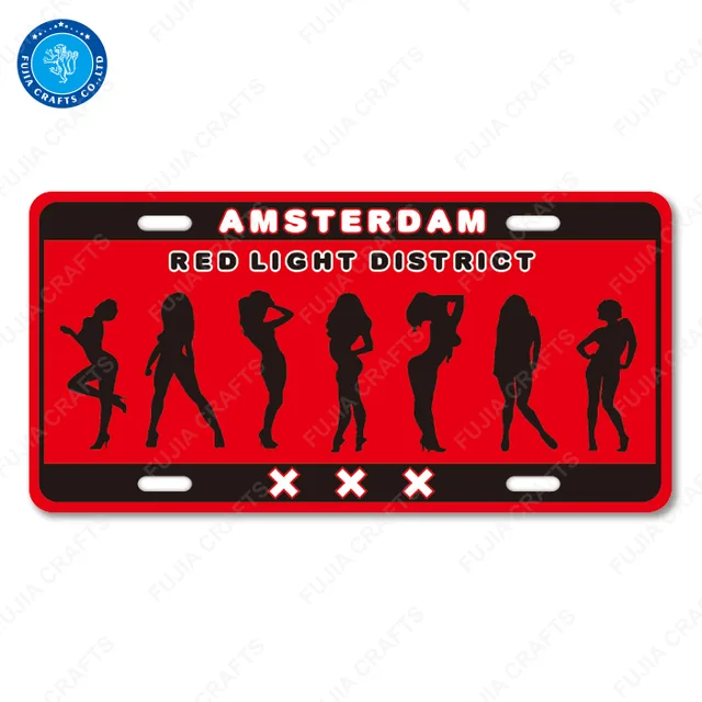 Travel souvenir funny license plate factory price OEM design car plate
