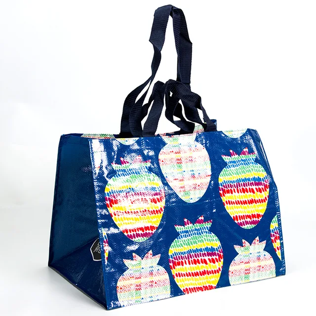300workers Custom printed eco supermarket shopping pp woven bag