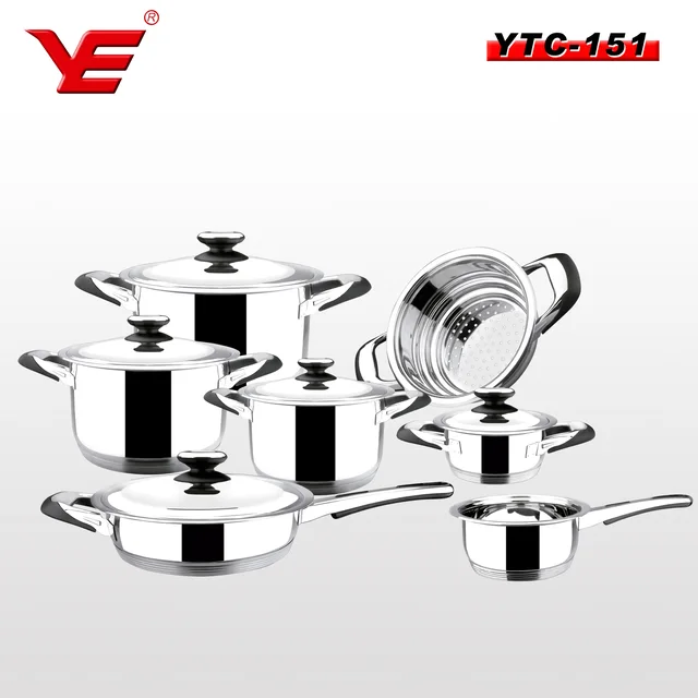 12pcs stainless steel cookware set