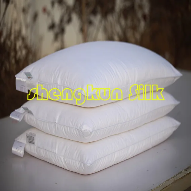 Luxury Sleeping 100% Natural Mulberry Silk Pillow with Cotton Shell
