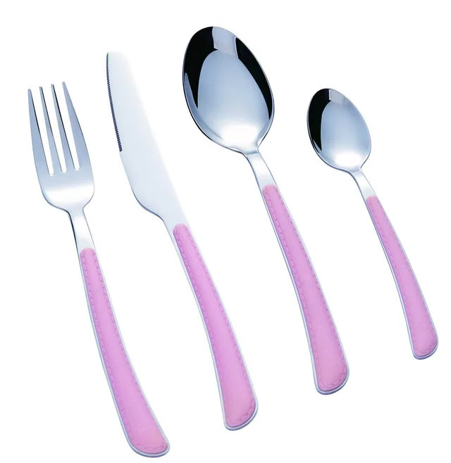Stainless Steel Cutlery Set with Plastic Handle