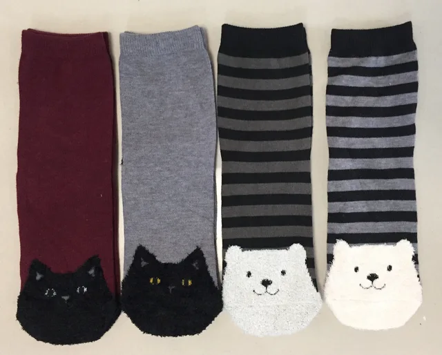 Womens knit crew socks