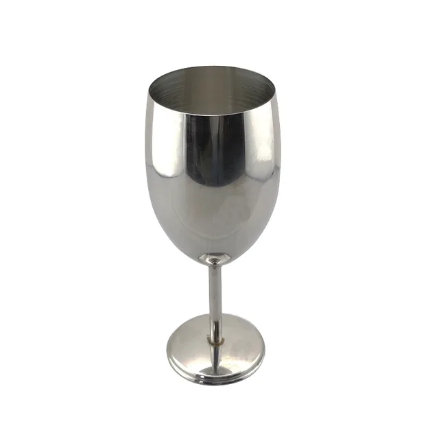 Stainless steel wine glass