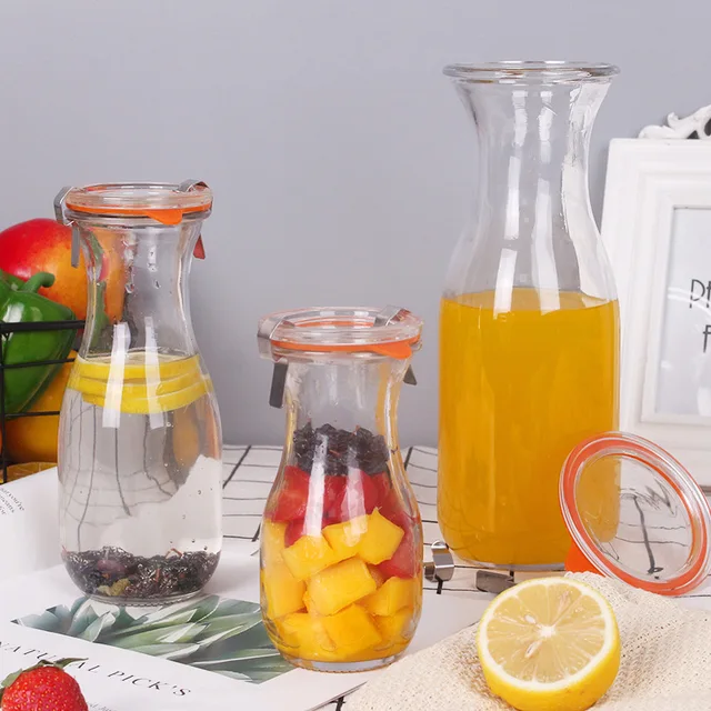 Glass sealed food storage bottle for sale glass jam jar jam ware