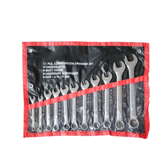 11pcs raised panel combination wrench bag set