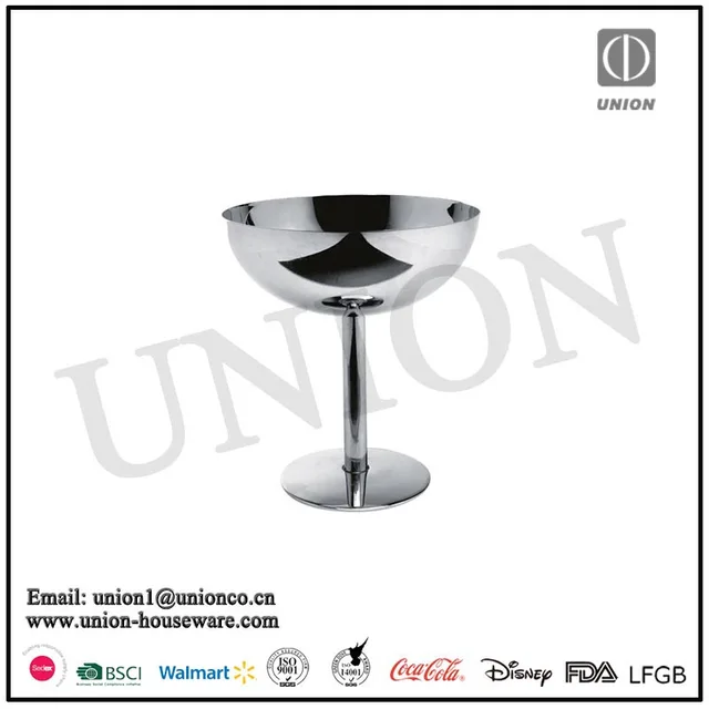 Factory direct sale 304 stainless steel ice cream cup 304 champagne coupe Martini cup Cocktail mug Champange glass Margaret cup Margaret glass