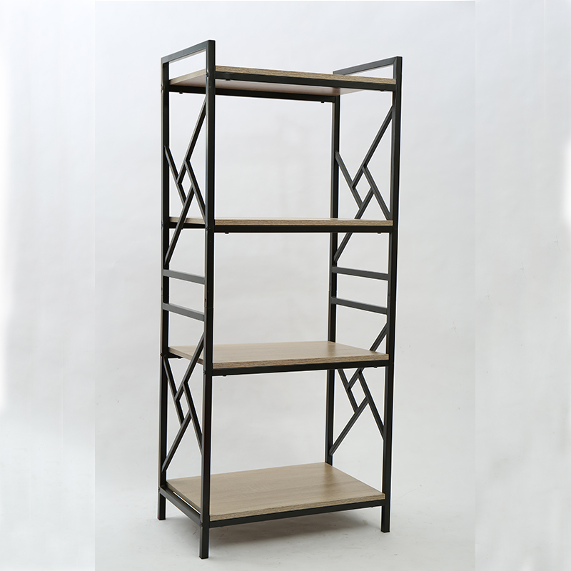 Metal storage rack with MDF shelf