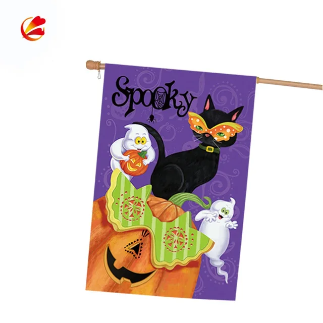 Horrible Halloween Hanging Garden Flag