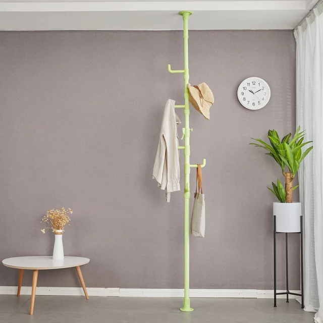 Clothes and hat rack commodity shelf in living room garment rack