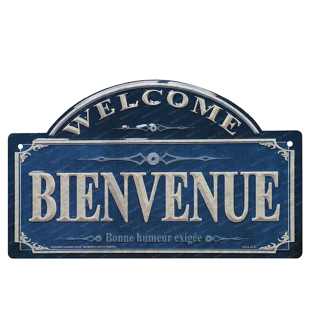 Nostalgic metal car plate ，frence style hot sale tin signs