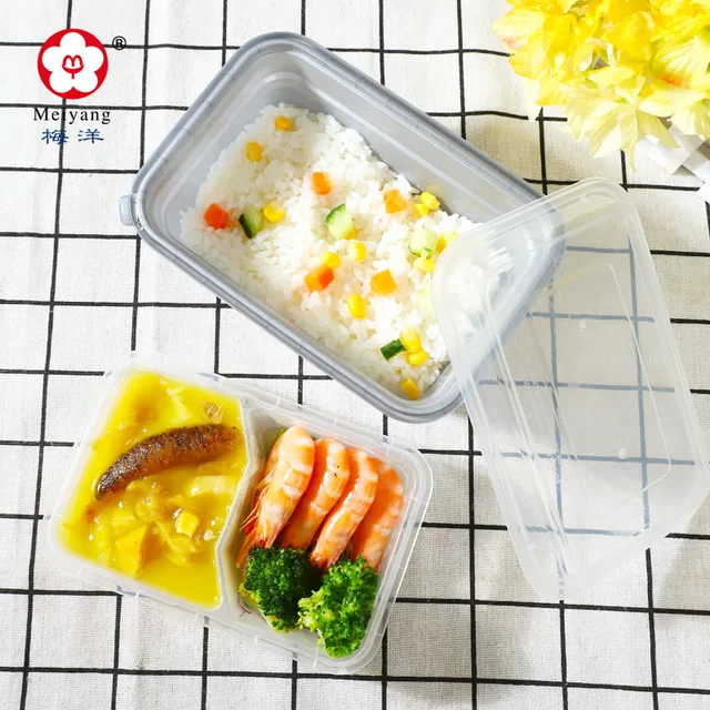 A900 disposable plastic storage takeaway microwavable rectangular PP food container