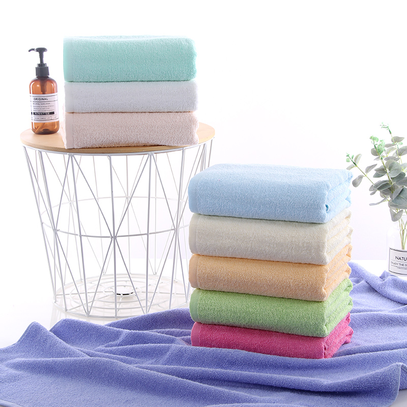 Cheap promotional custom logo 100% cotton muticolor gym sport bath towel
