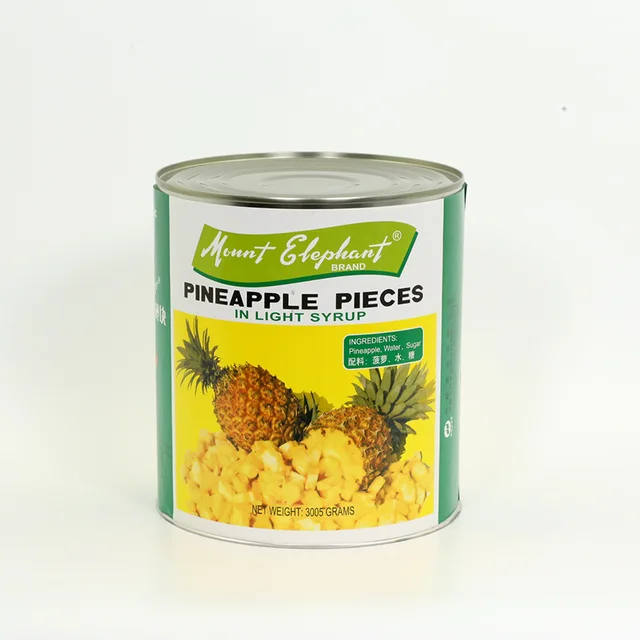 Canned Pineapple Pieces In Light Syrup