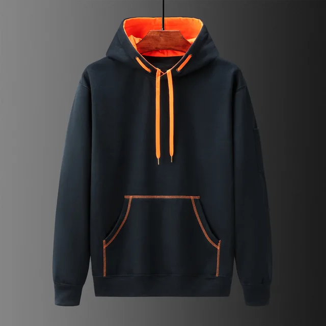 Men's hoodies fleece, 65% polyester 35% cotton