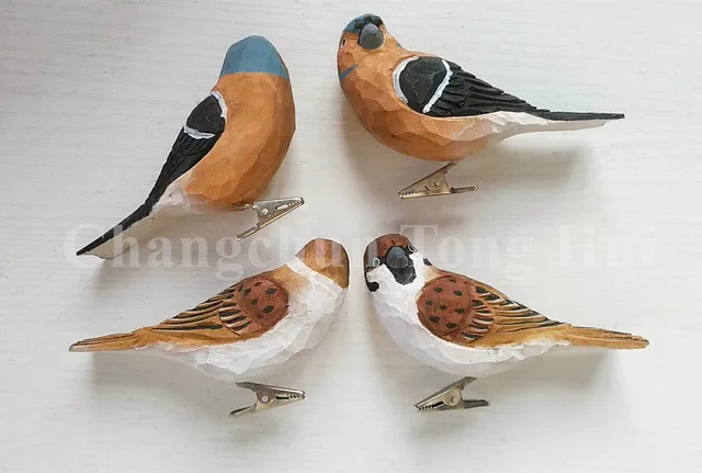 Wood carved bird