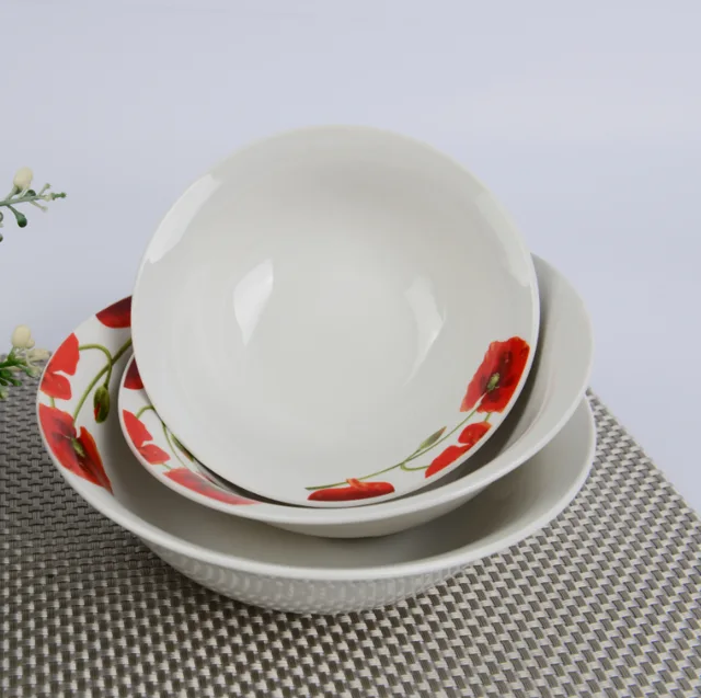 Daily used wholesale porcelain salad bowl ceramic soup bowl salad bowl rice bowl soup bowl