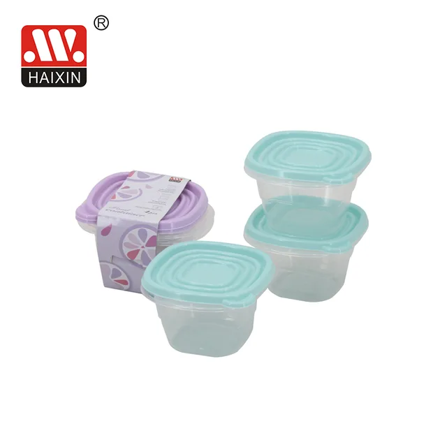 Haixin plastic food container set storage container bpa free item# 8755 plastic container food box)