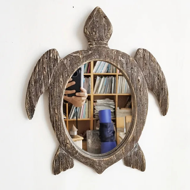 Wood wall mirror