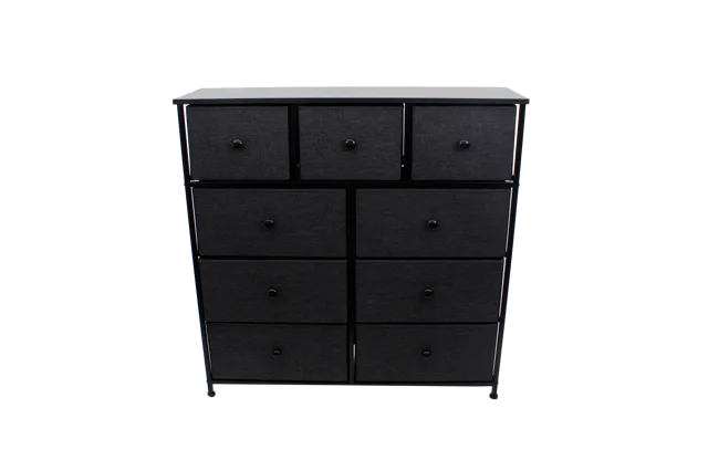 Extra Wide 9 Drawer Double Fabric Storage Organizer