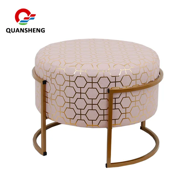 Ottoman with Metal Legs