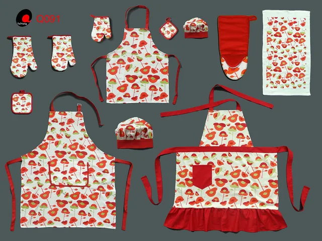 Cotton apron/oven glove/potholder/kitchen towel, and etc.