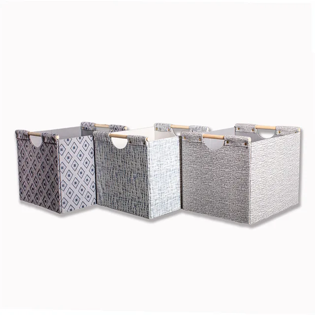 Storage Bin with Wood Handles