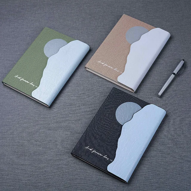 20D107 special-shaped magnet closure 4C printing hard cover notebook