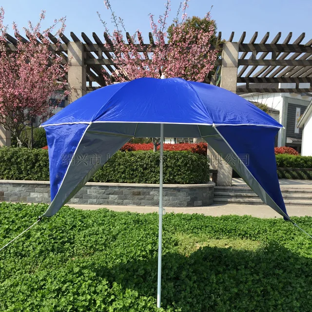 Beach umbrella with shade