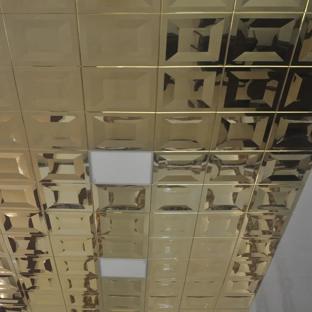 Aluminum Ceiling Mirror Finish Clip-in Metal Ceiling Suspended Ceiling False Ceiling Fireproof