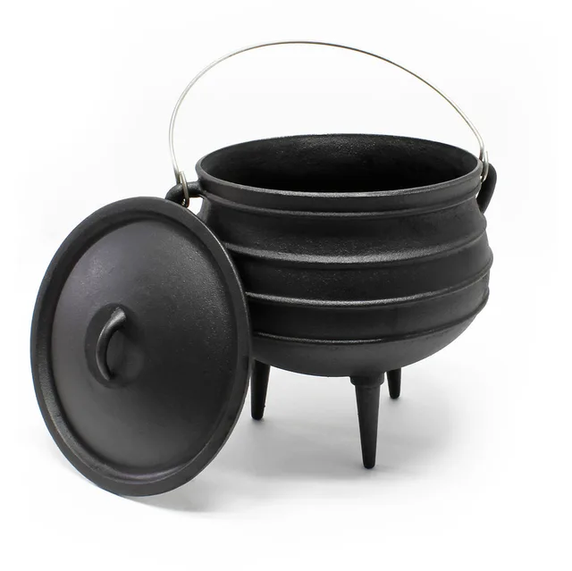 Cast iron pot with three legs