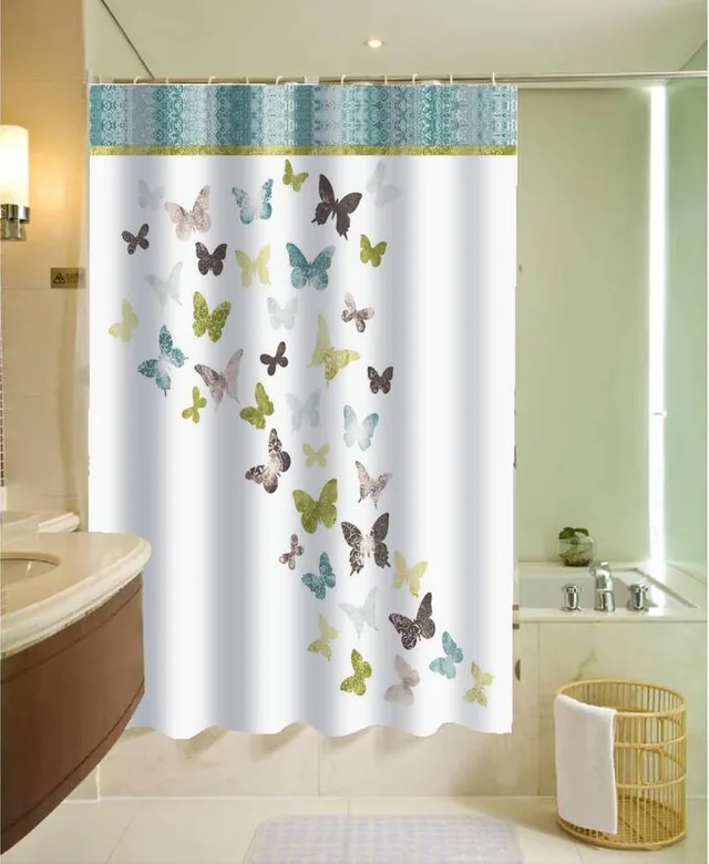 Polyester printed shower curtain from manufacturer