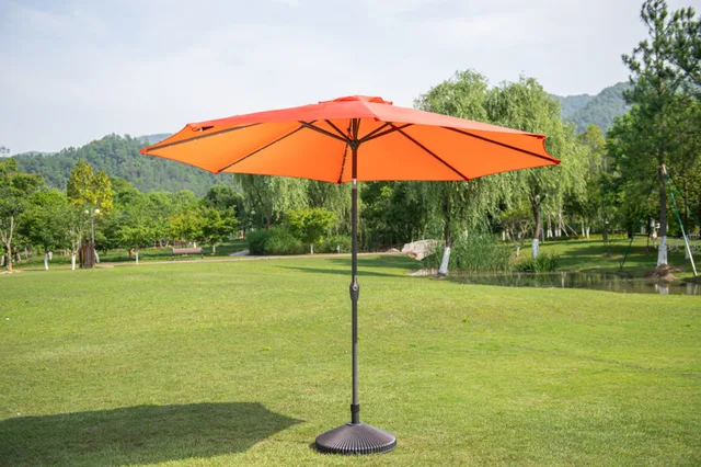Market umbrella with LED lights