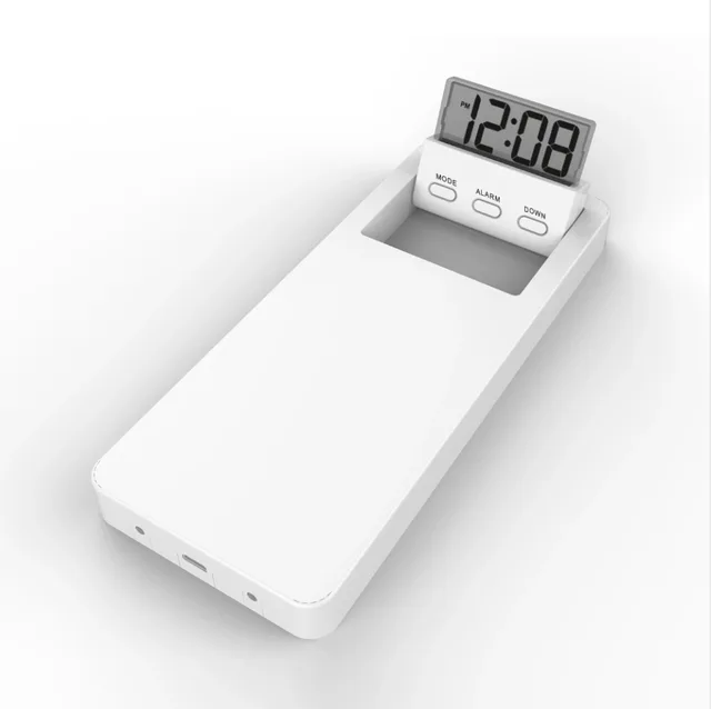 NEWEST creative promotion clock mini Flip Alarm Clock with wireless charger S5014