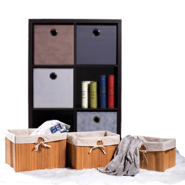 Bamboo Storage Bin Sets