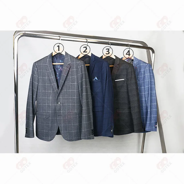 Men's knitted checked blazer
