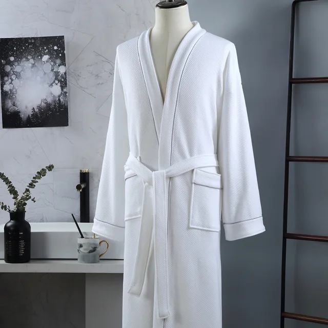 Custom hot sale velour terry waffle modal high quality white or color for adults men women hotel bathrobe night gown