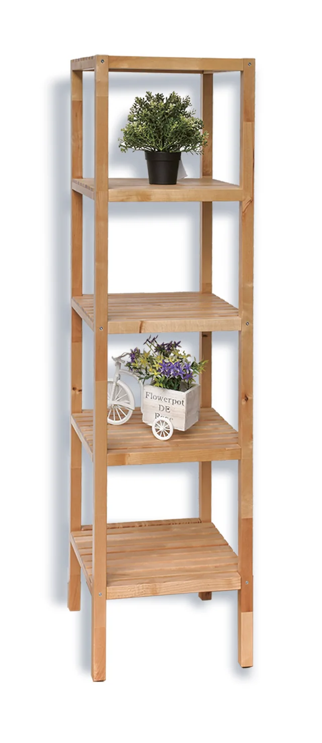 4 layers solid wood storage/book rack