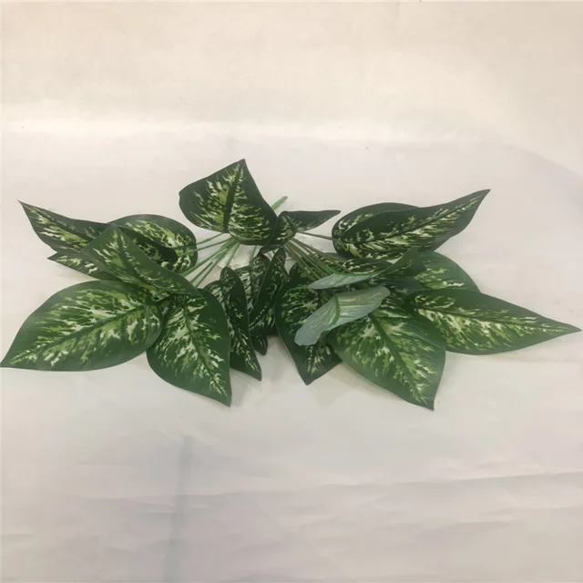 9 heads artificial leaf bush