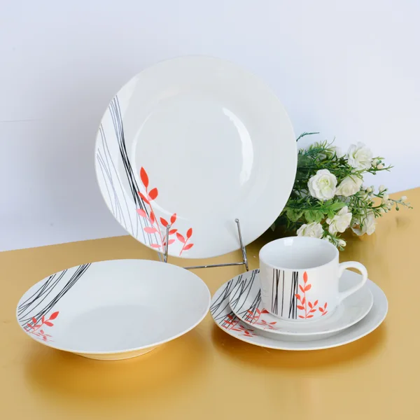 20pcs porcelain dinnerware set,20pcs white porcelain dinner set with decal,30pcs porcelain dinner set