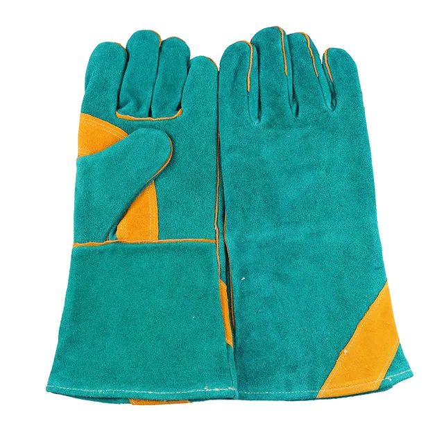 Cow split leather welding glove