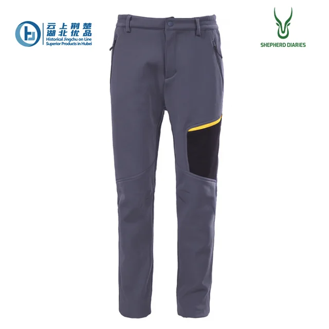 Men's winter windproof softshell long pants