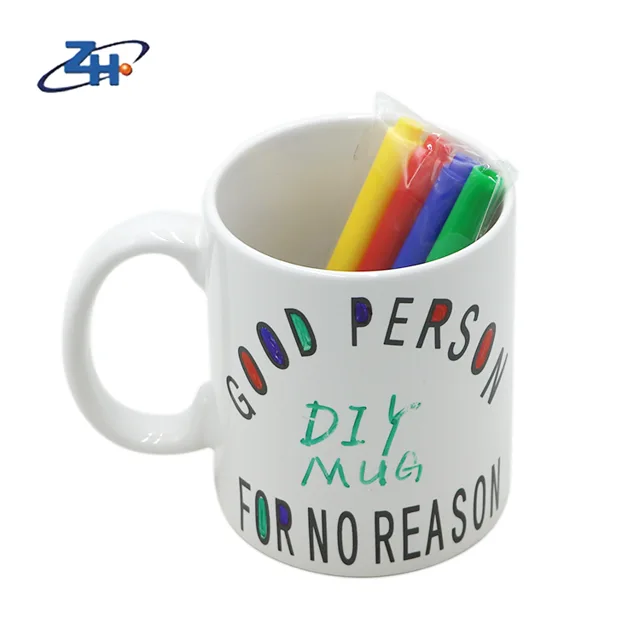 11oz ceramic customized DIY mug painted mug