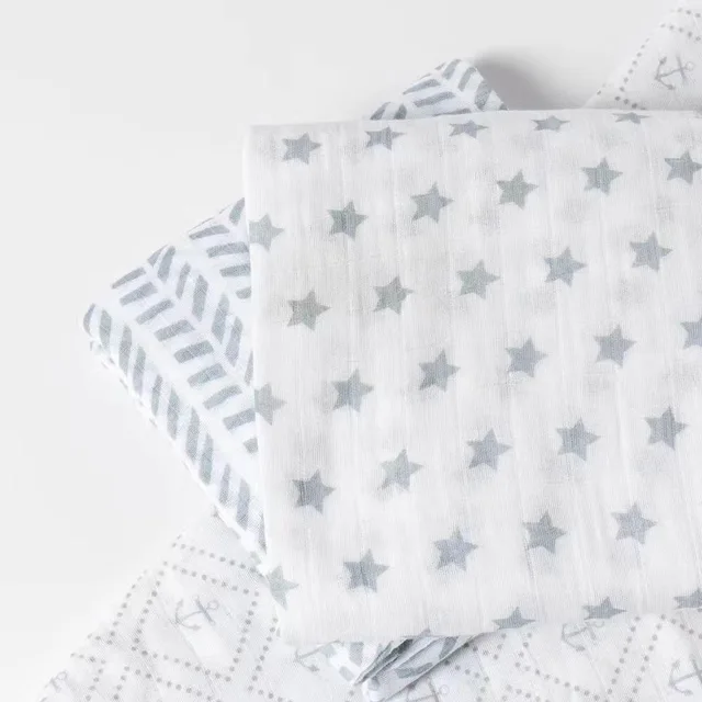 Muslin cloth baby's 100% Cotton Printed Gauze Diaper Reusable Nappy baby diaper comfortable muslin cotton print