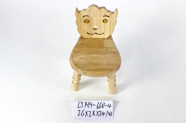 Children solid wood animal shape stool
